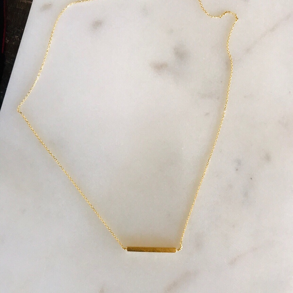 Dainty Bar Gold Necklace